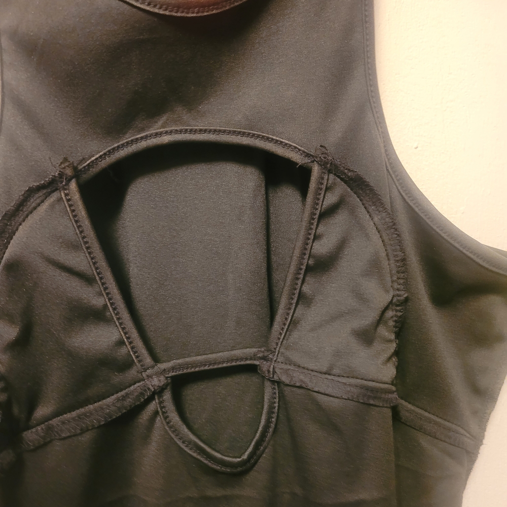 Front Cut-out Black Dress